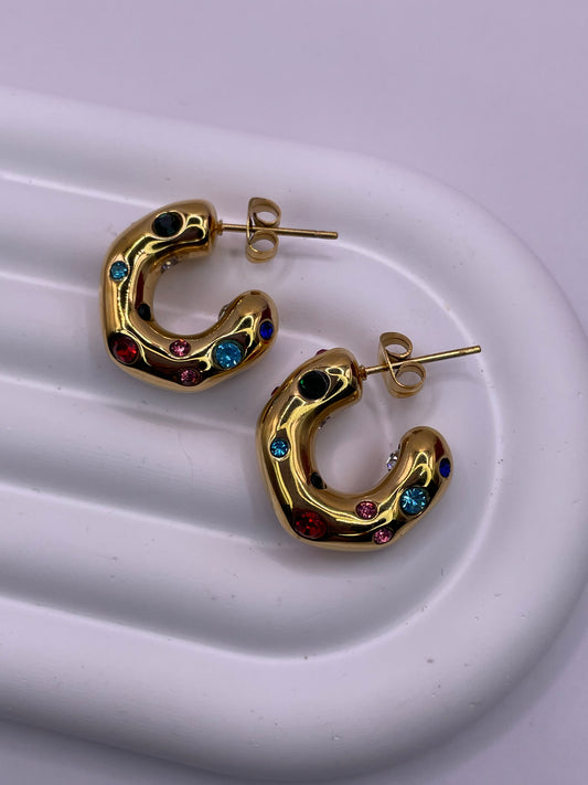 Boucles D'oreilles Lunexa Colorées